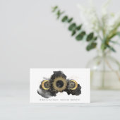 Carte De Visite Thérapeute de massage céleste Noir Or (Debout devant)