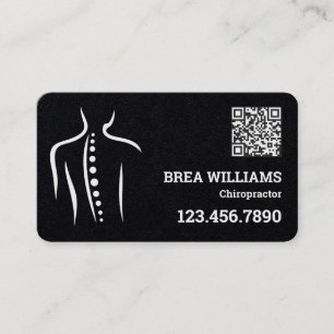 Carte De Visite Thérapeute de massage chiropraticien QR personnali