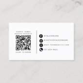 Carte De Visite Thérapeute de Massage Code QR Fleur de Lotus (Dos)