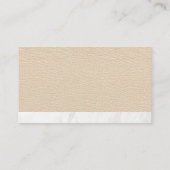 Carte De Visite Thérapeute de massage | Cuir | Icône Fleur (Dos)