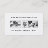 Carte De Visite Thérapeute de massage de chaise (Dos)