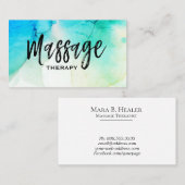 Carte De Visite Thérapeute de massage de thérapie de massage (Devant / Derrière)