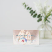 Carte De Visite Thérapeute de massage des mains d'aquarelle modern (Debout devant)