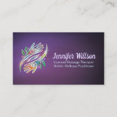 Carte De Visite Thérapeute de massage des mains de guérison (Devant)