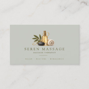 Carte De Visite Thérapeute de massage élégant
