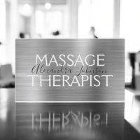 Thérapeute de massage en métal brossé argent