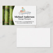 Carte De Visite Thérapeute de massage en séance (Devant / Derrière)
