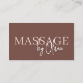 Carte De Visite Thérapeute de massage en terre cuite QR Code (Devant)