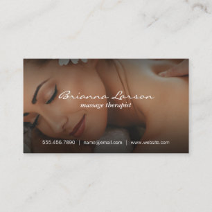 Carte De Visite Thérapeute de massage Femme au Spa