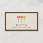 Carte De Visite Thérapeute de massage - Fleurs de soleil simples e (Dos)