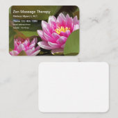 Carte De Visite Thérapeute de massage grand format (Devant / Derrière)
