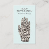 Carte De Visite Thérapeute de massage Henné Dragonfly Tatouage mai (Devant)