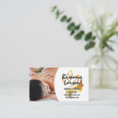Carte De Visite Thérapeute de massage | Logo Beauté (Debout devant)