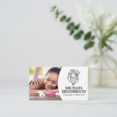Carte De Visite Thérapeute de massage | Logo du salon de beauté (Debout devant)