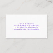 Carte De Visite Thérapeute de massage | Logo Santé beauté (Dos)