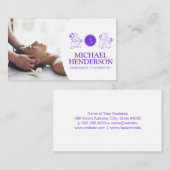 Carte De Visite Thérapeute de massage | Logo Santé beauté (Devant / Derrière)