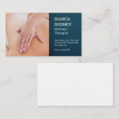 Carte De Visite Thérapeute de massage | Massage des muscles du dos (Devant / Derrière)