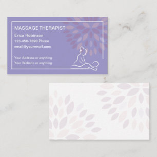 Carte De Visite Thérapeute de Massage Moderne Tendance