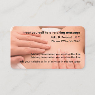 Carte De Visite Thérapeute de massage professionnel