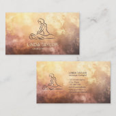 Carte De Visite Thérapeute de massage professionnel Lotus CHIROPRA (Devant / Derrière)