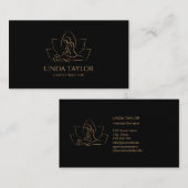 Carte De Visite Thérapeute de massage professionnel Lotus CHIROPRA (Devant / Derrière)