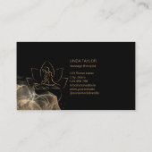 Carte De Visite Thérapeute de massage professionnel Lotus CHIROPRA (Dos)