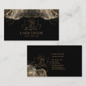 Carte De Visite Thérapeute de massage professionnel Lotus CHIROPRA (Devant / Derrière)