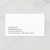 Carte De Visite Thérapeute de massage professionnelle (Dos)