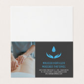 Carte De Visite Thérapeute de massage | Propriétaire du Spa (Extérieur déplié)