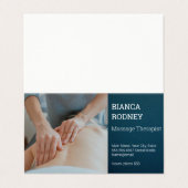 Carte De Visite Thérapeute de massage | Santé et bien-être (Extérieur déplié)