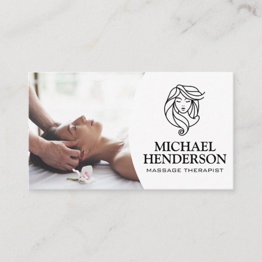 Carte De Visite Thérapeute de massage | Spa relaxant (Devant)