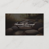 Carte De Visite Thérapeute de massage sur le chemin de pierre Zen (Dos)