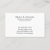 Carte De Visite *~* Thérapeute de massage ~ Thérapie de massage Aq (Dos)