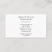Carte De Visite ** Thérapeute de massage - Thérapie de massage Aqu (Dos)