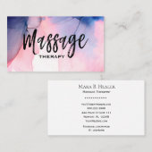Carte De Visite ** Thérapeute de massage - Thérapie de massage Aqu (Devant / Derrière)