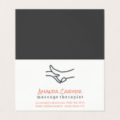 Carte De Visite Thérapeute de massage | Thérapiste physique (Extérieur déplié)