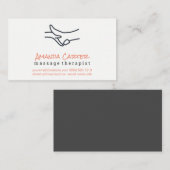 Carte De Visite Thérapeute de massage | Thérapiste physique (Devant / Derrière)