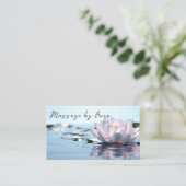 Carte De Visite Thérapeute de massage Zen Lotus Flower (Debout devant)