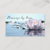 Carte De Visite Thérapeute de massage Zen Lotus Flower (Devant)