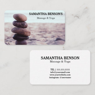 Carte De Visite Thérapeute de massage Zen Stones