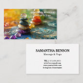 Carte De Visite Thérapeute de massage Zen Stones (Devant / Derrière)