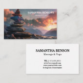 Carte De Visite Thérapeute de massage Zen Stones (Devant / Derrière)