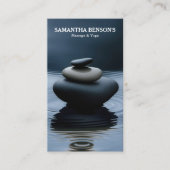Carte De Visite Thérapeute de massage Zen Stones (Devant)