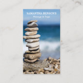 Carte De Visite Thérapeute de massage Zen Stones (Devant)