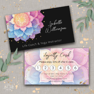 Carte De Visite Thérapeute de santé holistique Mandala floral