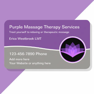 Carte De Visite Thérapeute en massage agréé moderne