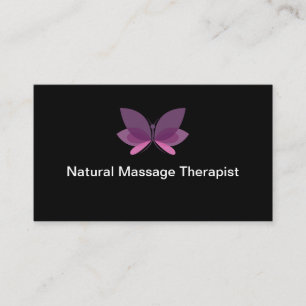 Carte De Visite Thérapeute en massage agréé Papillon Moderne