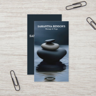 Carte De Visite Thérapeute en massage aux pierres zen