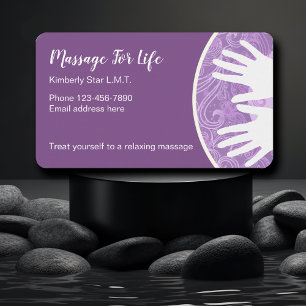 Carte De Visite Thérapeute en massage branché