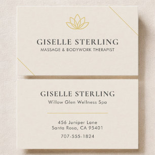 Carte De Visite Thérapeute en massage et travail corporel